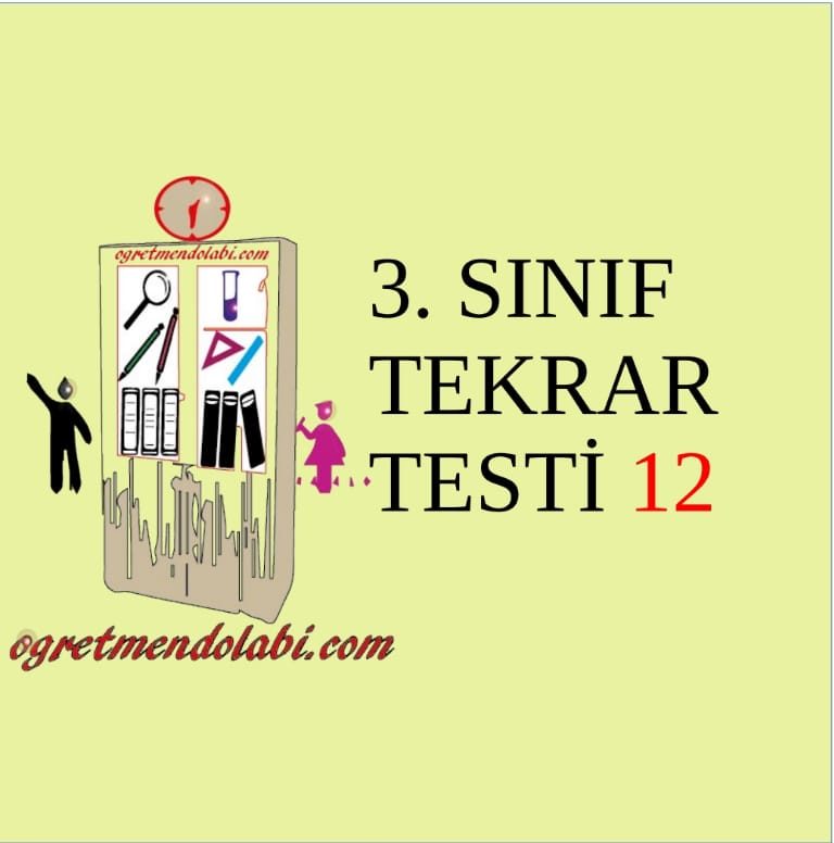 3.Sınıf Tekrar Testi 12(Türkçe-Matematik)
