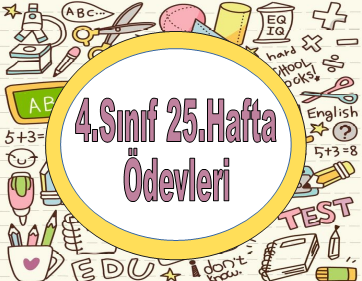 4.Sınıf 25.Hafta Ödevleri