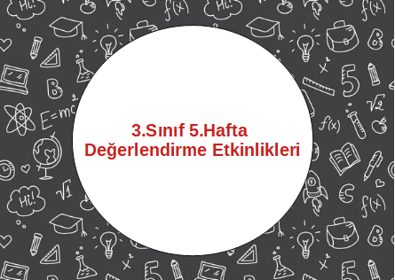 3.Sınıf 5.Hafta Değerlendirme Çalışması