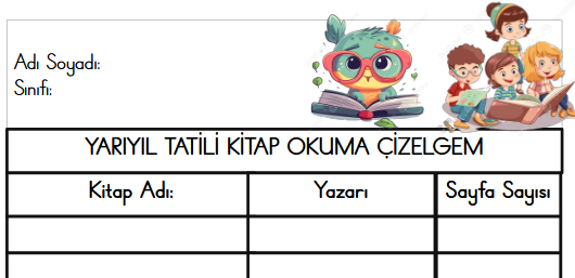 Kitap Okuma Takip Çizelgesi